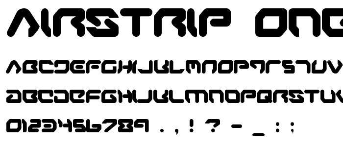 Airstrip One Bold font